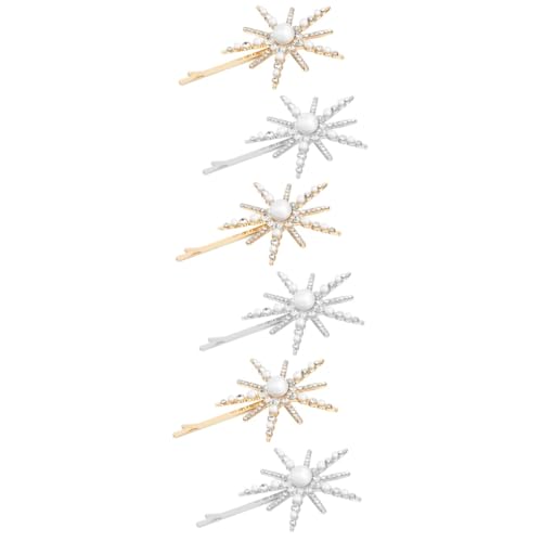 FRCOLOR 6 Stück Perlen Haarspangen Kopfbedeckung Haarschmuck Strass Haarnadeln Mädchen Haarspangen von FRCOLOR
