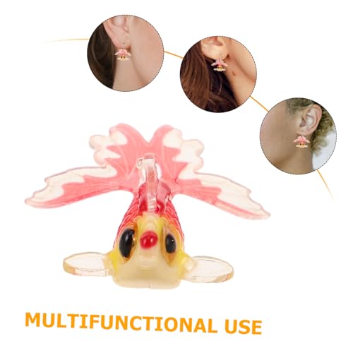 FRCOLOR 6 Stück Resin Goldfisch Anhänger Schmuckanhänger für DIY Schmuckherstellung Niedliche Fische Charms für Armbänder Halsketten Ohrringe Bastelzubehör von FRCOLOR