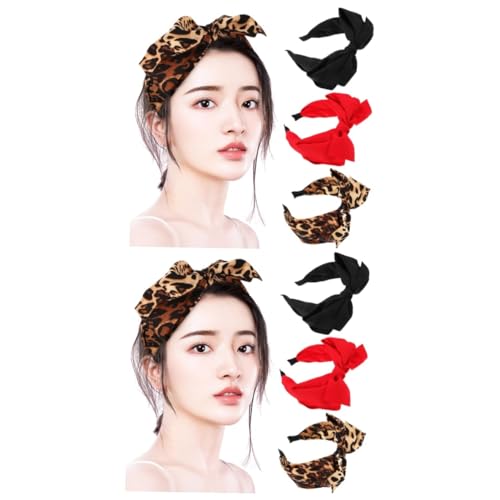 FRCOLOR 6 Stück Schleifen Stirnband Damen Haarbänder Mädchen Stirnband Retro Stirnband Schleife Haarband Haar Accessoires Für Frauen Hochzeit Kopfbedeckung Für Frauen von FRCOLOR