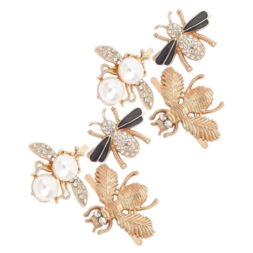 FRCOLOR 6 Stück Teiliges Damen Schuhclips Bienen-motiv Abnehmbar mit Strass und Perlen Dekorative Metall-schuhbeschläge für Party Hochzeit und Freizeit Stilvolle Diy-schuhaccessoires von FRCOLOR