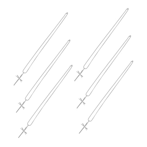 FRCOLOR 6 Stück Teiliges Herren Kreuz Anhänger aus Moderner Hip Hop Stil Leichter und Ergonomischer Schmuck Robustes Ketten Design Vielseitige Religiöse Halskette für Männer und Frauen von FRCOLOR