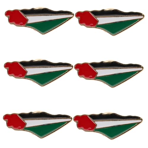 FRCOLOR 6 Stück Teiliges Palästina flaggen broschen Langlebiger Legierung Dekorative Anstecknadeln für Kleidung Anzüge Hüte Patriotische Pins für Männer und Frauen Rostfrei Modisch und FRCOLOR 6 Stück Teiliges Palästina flaggen broschen Langlebiger Legierung Dekorative Anstecknadeln für Kleidung Anzüge Hüte Patriotische Pins für Männer und Frauen Rostfrei Modisch und von FRCOLOR