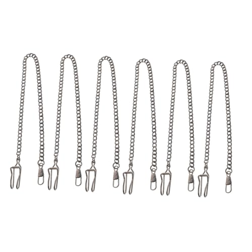 FRCOLOR 6 Stück Teiliges Taschenuhrketten Set aus Metalllegierung Vintage Retro Design Kratzfest und Passend Stilvolles Accessoire für Herren und Damen bei Formellen Anlässen von FRCOLOR