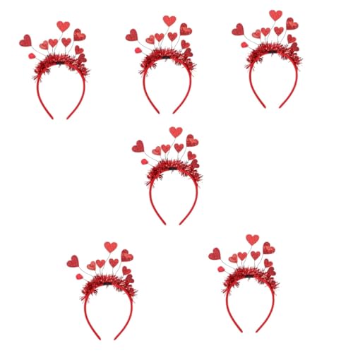 FRCOLOR 6 Stk Valentinstag Stirnband Parteikopfbedeckung Amor Kostümzubehör Valentinstag Haarschmuck Haarband-reifen Valentinstag Kopfschmuck Liebt Haarreifen Pop Kind Filzstoff Pailletten von FRCOLOR