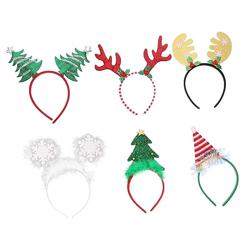 FRCOLOR 6 Stück Weihnachts Geweih Stirnband Rattenschwanz Kamm Weihnachts Stirnbänder Kopfbedeckung Schneeflocken Haarband Weihnachts Requisite Rentier Geweih Hut Haar FRCOLOR 6 Stück Weihnachts Geweih Stirnband Rattenschwanz Kamm Weihnachts Stirnbänder Kopfbedeckung Schneeflocken Haarband Weihnachts Requisite Rentier Geweih Hut Haar von FRCOLOR