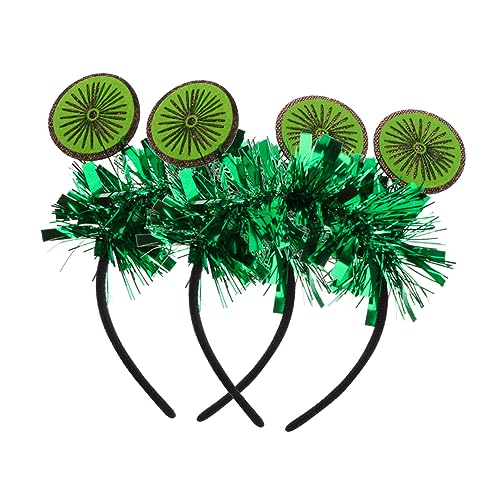 FRCOLOR 6 Stk Kiwi-stirnband Kopfbedeckungen Für Fruchtpartys Pflanzliches Stirnband Obst-party-stirnband Kiwi-cosplay-kopfbedeckung Performance-stirnband Essen Pop Filzstoff Damen Kranz von FRCOLOR