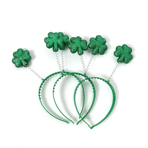 FRCOLOR 6stücke Teiliges Set Aus Patrick Stirnbändern Und Brillen Kleeblatt-haaraccessoires Für Patrick Day Partys Und Festivals Langlebig Und Bequem Zu Tragen von FRCOLOR