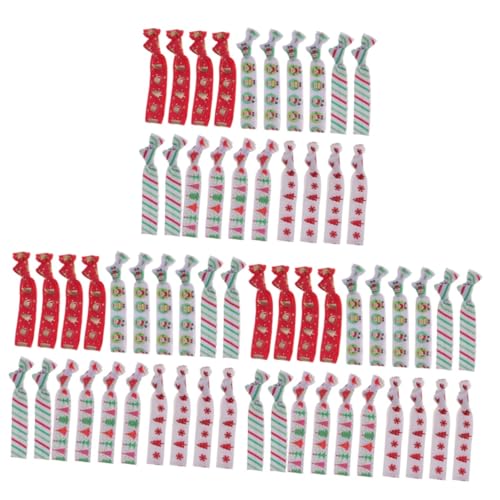 FRCOLOR 60stücke Weihnachts-haaraccessoires Bunte Elastische Haarbänder Für Mädchen Komfortable Headdress-ties Für Festliche Anlässe Für Partys Und Weihnachten von FRCOLOR