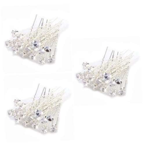 FRCOLOR 60stücke U-förmige Haarnadeln Mit Kristall-rhinestones Für Frauen Elegante Haarclips Für Hochzeiten Partys Und Besondere Anlässe Weiß von FRCOLOR