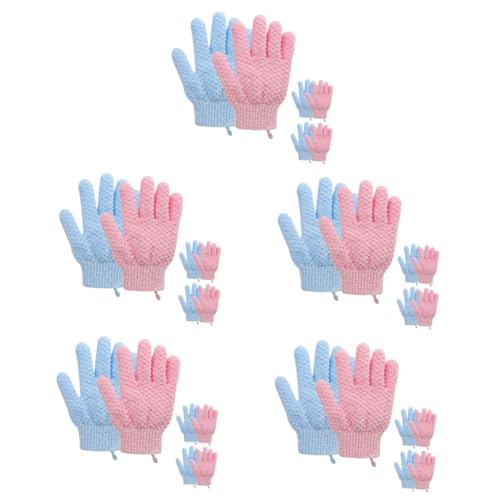 FRCOLOR 60 Stück Fünf Finger Badehandschuhe Für Den Haushalt Männer Und Frauen Nylon Körperwäsche von FRCOLOR