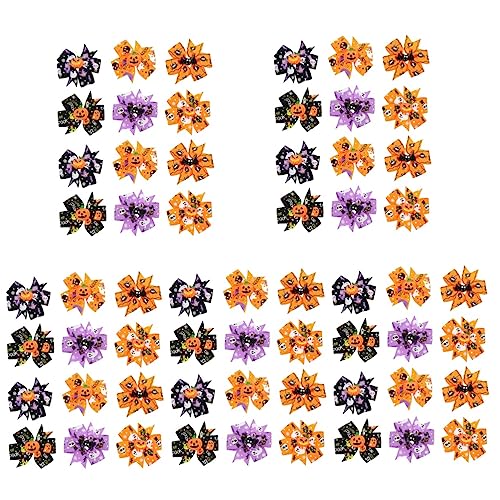 FRCOLOR 60 Stk Halloween-haarspangen Halloween Bowknot Haarnadel Halloween-krokodilklemmen Halloween-haarschleifen Für Kinder Halloween Schleife Haarspange Perücke Krawatte Baby Polyester von FRCOLOR