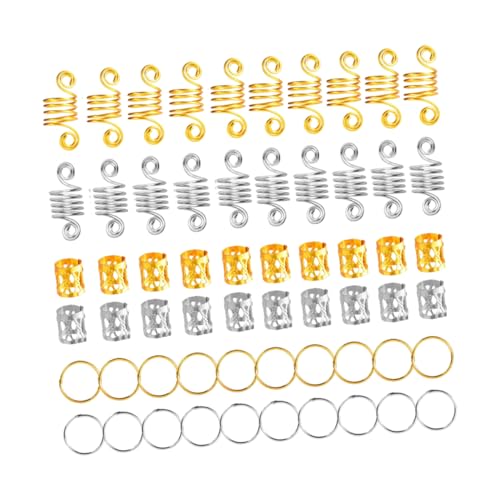 FRCOLOR 60st Haarzubehör Haarschmuck Dreadlocks-ring Haare Geflochten Ringe Dreadlock-häkelnadel Haardekoration von FRCOLOR