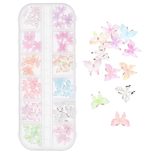 FRCOLOR 60stücke Butterfly Nail Patches Selbstklebende Nail Art Sticker Für Kreative Maniküre Langlebig Und Einfach Anzuwenden Für -nageldesigns von FRCOLOR