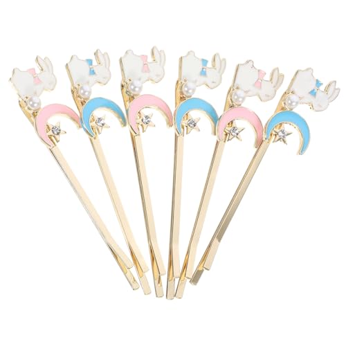 FRCOLOR 6stücke Niedliche Rabbit Haarnadeln Für Mädchen -haaraccessoires Bunten Hasen-designs Für Partys Und Besondere Anlässe Langlebig Und Sicher Der Anwendung von FRCOLOR