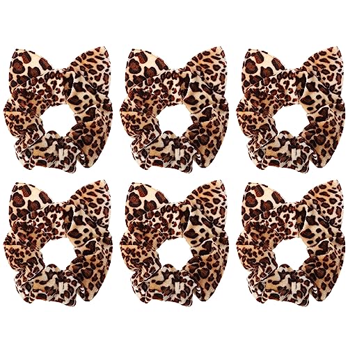 FRCOLOR 6St Leoparden-Haargummi haarschmuck dehnbare Haargummis Gummiband-Haargummis Haargummis für Frauen krauses Haarseil Scrunchie-Haargummis Geparden-Scrunchie Pferdeschwanzhalter Ring von FRCOLOR