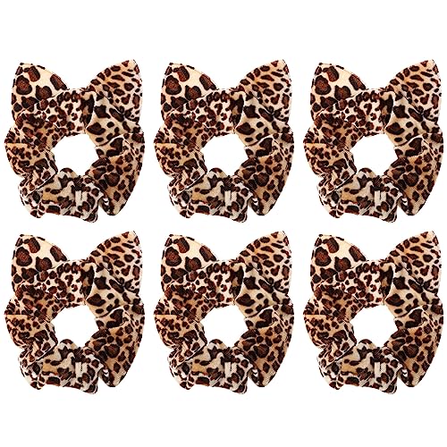 FRCOLOR 6St Leoparden-Haargummi Haarschmuck Haargummi Scrunchie Für Frauen Krauses Haarseil Geparden Scrunchie Pferdeschwanzhalter Ring von FRCOLOR