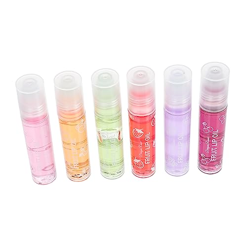 FRCOLOR 6st Lippenbalsam Lippenöl Früchten Fruchtspiegelglas Lippenglasur Lipgloss Aufrollen -lipgloss Roll on Lipgloss Lippenöl-set Shui Guang Mädchen Flüssig Pflegeprodukte von FRCOLOR