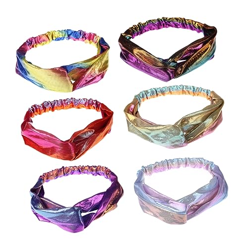 FRCOLOR 6St Haarband für Mädchen Stirnband für Mädchen Boho-Kopftuch Damen hair- hair hut kopfschmuck Haargummi Haarreifen Mode-Stirnband metallische Farbe Kopfbedeckung Fräulein von FRCOLOR