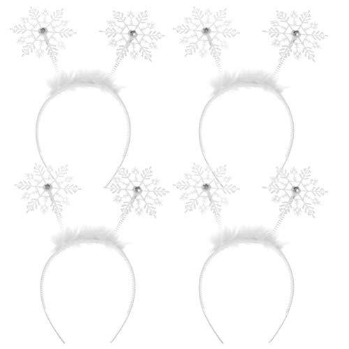 FRCOLOR Entzückende Weiße Schneeflocken-haarreifen 6er-pack Kinder-stirnband Für Die Weihnachtsfeier von FRCOLOR