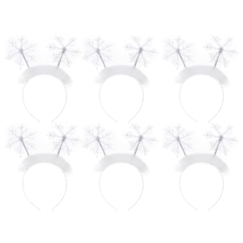 FRCOLOR 6stücke Schneeflocken Haarbänder Für Weihnachten Festliche Kopfbedeckungen Für Weihnachtsfeiern Kreative Für Und Familie Fotorequisiten Für Unvergessliche von FRCOLOR