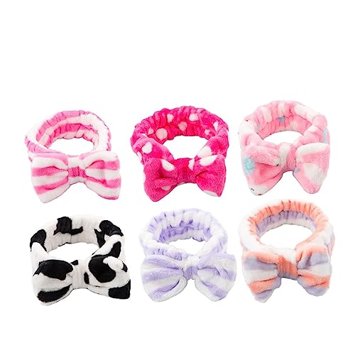 FRCOLOR 6stücke Teiliges Damen Haarschmuck Mit Schleifen Für Make-up Yoga Und Spa Saugfähig Und Verschiedene Designs Für von FRCOLOR