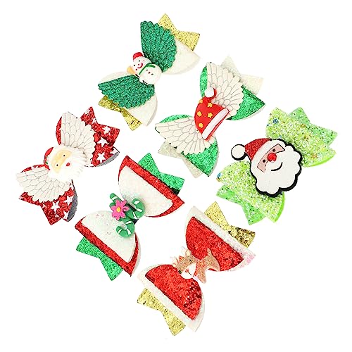 FRCOLOR 6St Weihnachtshaarspangen haarspange weihnachten weihnachts haarspangen Bogenclip große Haarspangen Bananenclip Rot weihnachtsdeko Haarklammern Haarschmuck für Weihnachten Eisen von FRCOLOR