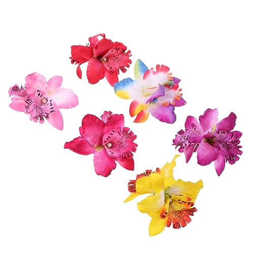 FRCOLOR 6st Tiara Haarschmuck Hochzeit Haarspangen Haarnadeln Im Hawaiianischen Stil Strand Orchidee Seitenclip von FRCOLOR