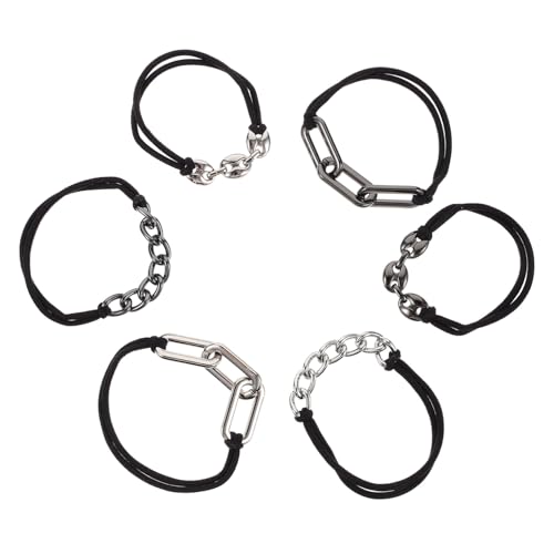 FRCOLOR 6stücke Pack Elastische Kette Haargummis Nette Haarclips Personalisierte Haarschmuck Dekorative Mädchen Haarspangen von FRCOLOR