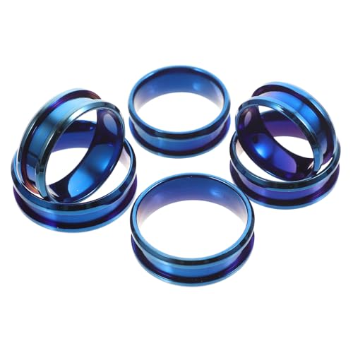 FRCOLOR 6Stücke Teiliges Finger Ringe Mit Rillen Für DIY Schmuckgestaltung Polierte Oberflächen Für Kreative von FRCOLOR