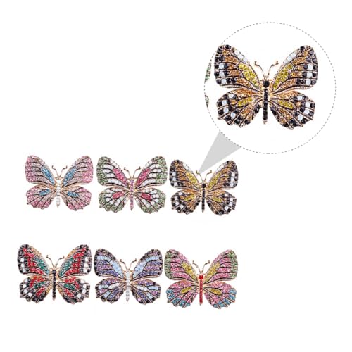 FRCOLOR 6stücke Brustnadel Aus Hochwertiger Legierung Bunte Brosche Mit Strass Exquisites Muster Damenaccessoires Für Kleidung Taschen Und Hüte Perfektes Für Freundinnen Und von FRCOLOR