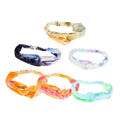 FRCOLOR 6 Stück Batik-haarbänder Mit Knoten Elastische Dehnbare Wickel Für Damen Und Herren Yoga-stirnband Bequeme Haardekoration Sport-kopfbedeckung Bedrucktes Kopftuch FRCOLOR 6 Stück Batik-haarbänder Mit Knoten Elastische Dehnbare Wickel Für Damen Und Herren Yoga-stirnband Bequeme Haardekoration Sport-kopfbedeckung Bedrucktes Kopftuch von FRCOLOR