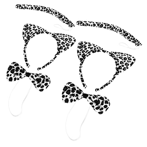 FRCOLOR 6st Cartoon-tier-stirnband Leoparden-handschuhe Leopardenhaarband Stirnband Für Kinderpartys Ausgefallenes Stirnband Mit Katzenohren Cosplay-leopard Fuchs Stoff Mädchen Karikatur von FRCOLOR