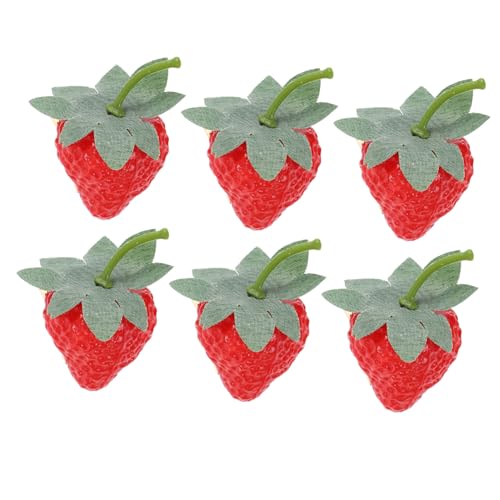 FRCOLOR 6stücke Erdbeer-haarklammer Kleine Haarklammern Mit Früchten Dekorative Haarklammern Obst-haarklammern Süße Haarspangen Für Mädchen Haarklammer-ornamente von FRCOLOR