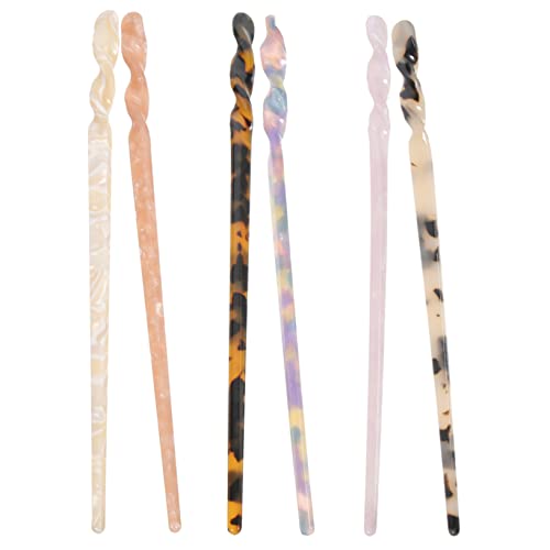 FRCOLOR 6stücke Haarschmuck Vintage Haarnadeln Aus Metall Für Lange Haare Haarstäbchen Für Und Mädchen Vielseitige Frisuren Und von FRCOLOR