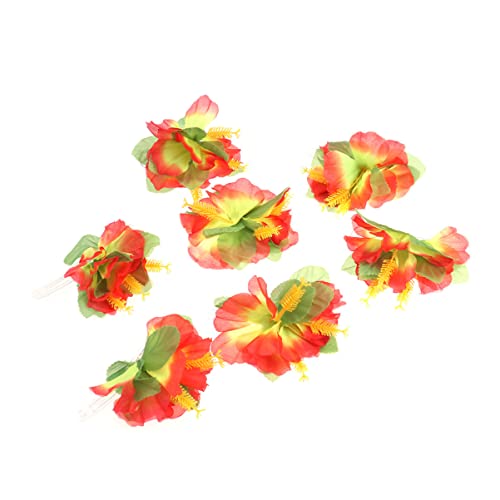 FRCOLOR Braut Haarspange 6st Haarbedarf Haarspange Tropische Hawaiianische Leis Orchidee Haarspangen Haarschmuck Für Damenclips Braut Hibiskus Blumen Haarspangen Für Damen von FRCOLOR