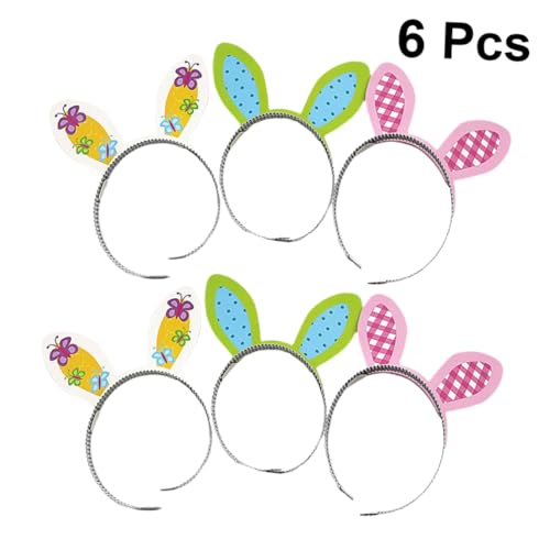 FRCOLOR 6stücke Teiliges Osterhasenohren Haarreifen Für Erwachsene Lustige Haarschmuck Accessoires Für Partys Festivals Und Fotografie Leicht Und Einprägsam von FRCOLOR