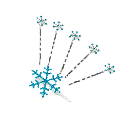 FRCOLOR 6 Stück Strasshaarklammern Stilvolle Schneeflocken Haarspangen Für Frauen Und Mädchen Blau Rutschfest Für Reisen Und Besondere Anlässe von FRCOLOR