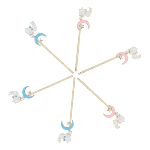 FRCOLOR 6st Häschen Haarnadel Haarschmuck Accessoires Für Damen Dekorative Haarspangen Hasenhaarnadeln Haarspangen Für Damen Bobby-clips Hasenhaarspangen Für Frauen Osterstifte Legierung von FRCOLOR
