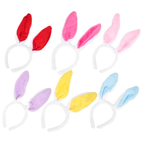 FRCOLOR 6stücke Teiliges Plüsch Bunny Ohren Haarreif Für Mädchen Lustige Osterparty Accessoires Für Erwachsene Für Kostüme Und Fotoshootings von FRCOLOR