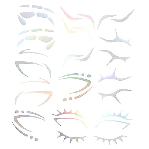 FRCOLOR 6stücke Augen-make-up-aufkleber Temporäre Gesicht-tattoos Augenbrauen-eyeliner-aufkleber Für Halloween Karneval Cosplay von FRCOLOR