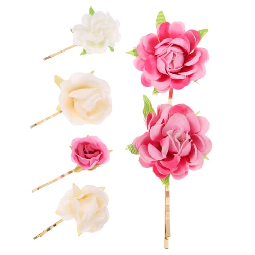 FRCOLOR 6stücke Blumen Haar Clips Böhmische Bang Clips Haarspangen Für Frauen Mädchen Blumenhaarspange Blumenhaarnadel Zubehör Für Strand Party Hochzeit von FRCOLOR
