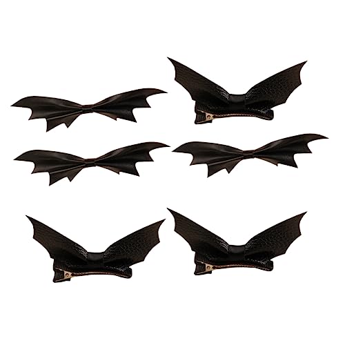 FRCOLOR 6stücke Halloween Bat Haarclips Für Mädchen Einzigartige Haarschmuck Accessoires Mit Lederfledermäusen Musterfledermäusen Für Kostümpartys Und Festliche Anlässe von FRCOLOR