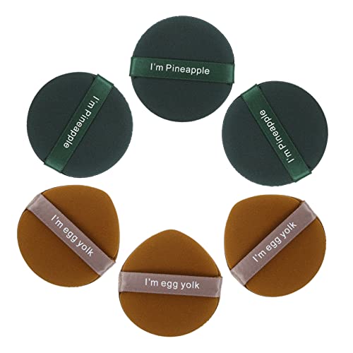 FRCOLOR 6stücke Nass Und Trocken Make-up Puff Lose Pulver Puff Kissen Für Losen Puderquaste Körperpuderquaste Make-up-puderquaste von FRCOLOR