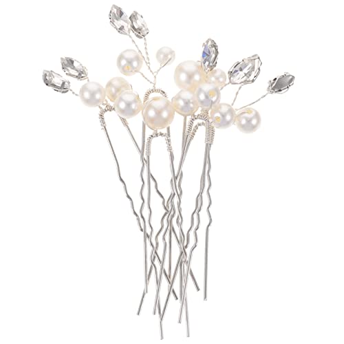 FRCOLOR 6stücke Teiliges Brautschmuck Haarnadeln Mit Strass Und Perlen Eleganter Hochzeits-haarschmuck Für Frauen Für Anlässe Wie Hochzeit Geburtstag Und Partys von FRCOLOR