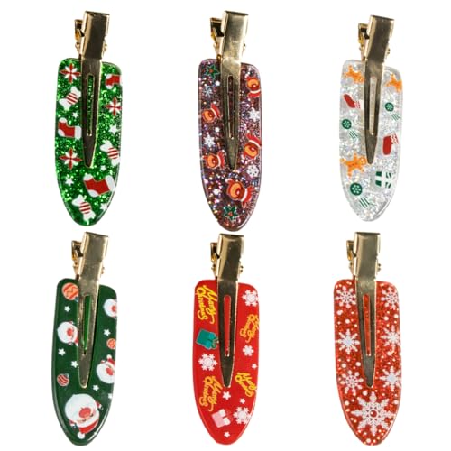 FRCOLOR 6stücke Teiliges Weihnachts-haarspangen Und Niedliche Haarklammern Für Festliche Frisuren Langlebig Und Rutschfest Styling-accessoires Für Mädchen von FRCOLOR