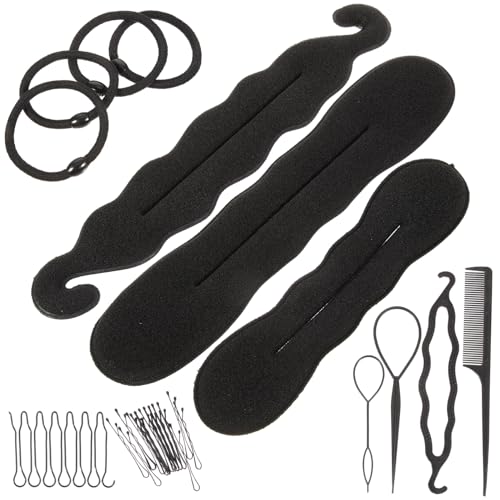 FRCOLOR Haarstyling-zubehör-werkzeugset Haarknoten-maker Für Frauen Und Mädchen Werkzeuge Zum Herstellen Von Haarknoten Haardrehset Pferdeschwanzhalter von FRCOLOR