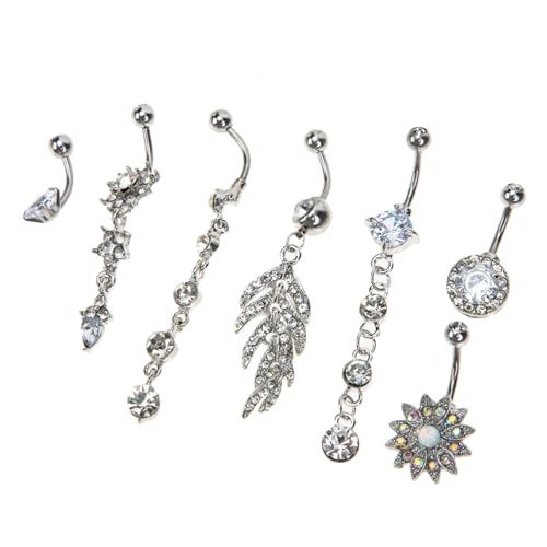 FRCOLOR 7stücke Bauchnabelringe Aus Edelstahl Mit Nabelpiercing-schmuck Glatter Ring Für Frauen Und Mädchen von FRCOLOR