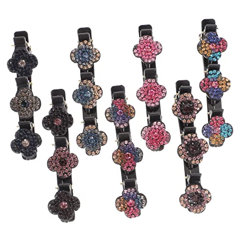FRCOLOR 7pcs Geflochtene Haarclipsteine Strass Geflochtene Haarklammern Haarstyling -werkzeuge Für Frauen Und Mädchen von FRCOLOR