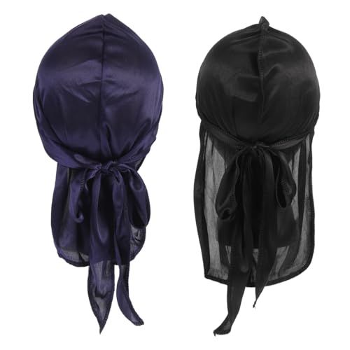 FRCOLOR 8 Stk Baotou Piratenhut Aus Filz Schwanzpiratenhut Schlafmützen Seidenhaube Babymütze Satin-turban Mütze Aus Seidensatin Männer Und Frauen Haushalt Hut Mit Breiter Krempe Polyester von FRCOLOR