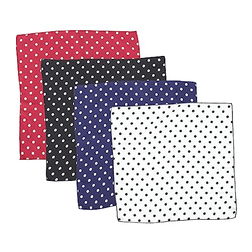 FRCOLOR 8 Stk Gepunkteter Quadratischer Schal Schals Für Frauen Retro-halstuch Haarbandanas Aus Seide Kopftuch Aus Den 50er Jahren Kopftuch Für Frauen Mode Fräulein Südkorea Satin- von FRCOLOR